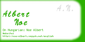 albert noe business card